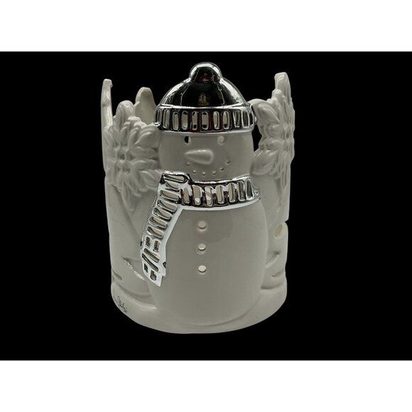 Harry Slatkin Snowman Luminary Candle Holder Retired Signed Home Decor Collectib - Picture 2 of 16